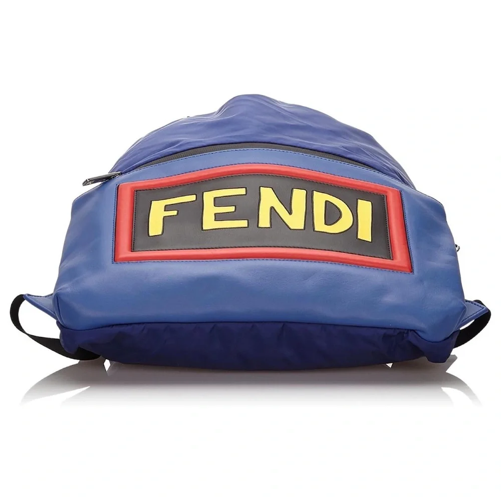 Fendi Blue Monster Vocabulary Backpack Blue